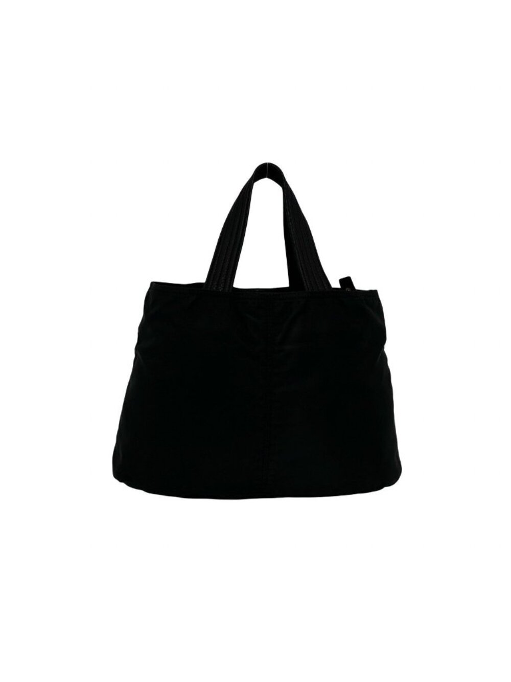 Prada Triangle Logo Tessuto Nylon Leather Handbag Mini Tote Black with Card - Picture 3 of 10